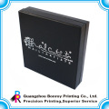 Hochwertige schwarze Kartonbox mit klarem PVC-Fenster
